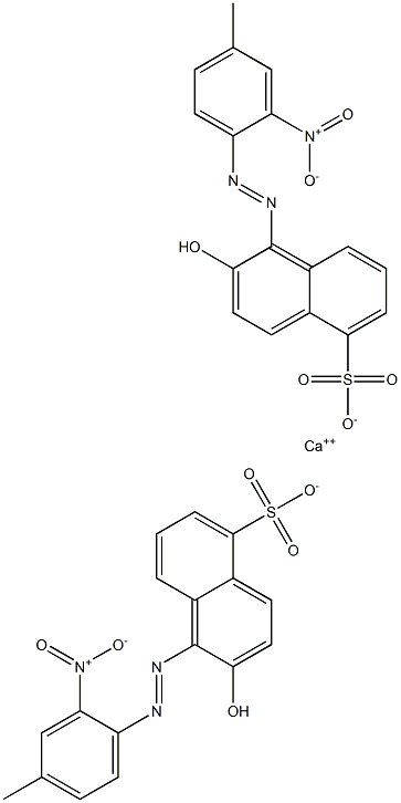 Bis[1-[(4-methyl-2-nitrophenyl)azo]-2-hydroxy-5-naphthalenesulfonic acid]calcium salt 结构式