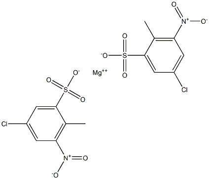 Bis(5-chloro-2-methyl-3-nitrobenzenesulfonic acid)magnesium salt 结构式