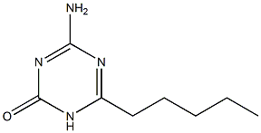 4-Amino-6-pentyl-1,3,5-triazin-2(1H)-one 结构式