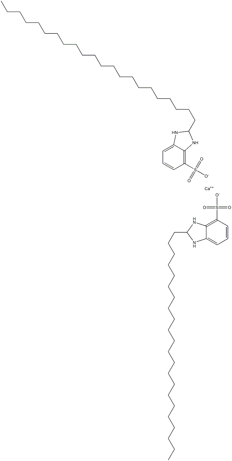 Bis(2,3-dihydro-2-docosyl-1H-benzimidazole-4-sulfonic acid)calcium salt 结构式