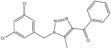 4-Benzoyl-5-methyl-1-(3,5-dichlorobenzyl)-1H-1,2,3-triazole 结构式
