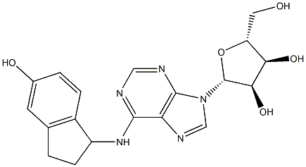 N-[[2,3-Dihydro-5-hydroxy-1H-inden]-1-yl]adenosine 结构式