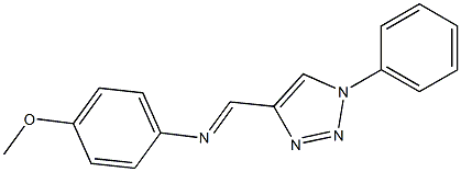 1-Phenyl-4-[[(4-methoxyphenyl)imino]methyl]-1H-1,2,3-triazole 结构式