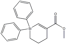 1,1-Diphenyl-1-sila-2-cyclohexene-3-carboxylic acid methyl ester 结构式