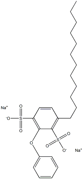 3-Dodecyl[oxybisbenzene]-2,6-disulfonic acid disodium salt 结构式