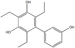 2,4,6-Triethyl-1,1'-biphenyl-3,3',5-triol 结构式