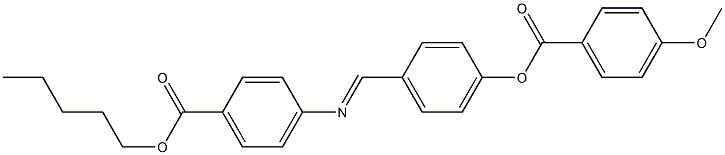 4-[4-(4-Methoxybenzoyloxy)benzylideneamino]benzoic acid pentyl ester 结构式