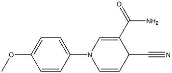 1-(4-Methoxyphenyl)-4-cyano-1,4-dihydro-3-pyridinecarboxamide 结构式