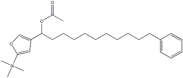 Acetic acid 1-[5-(trimethylsilyl)-3-furyl]-11-phenylundecyl ester 结构式