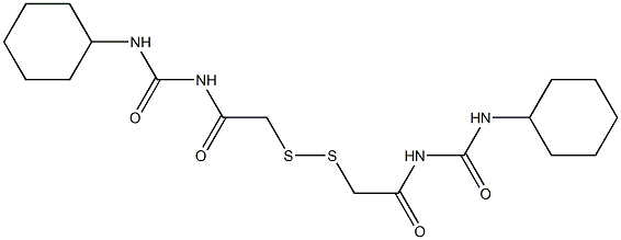 1,1'-(Dithiobismethylenebiscarbonyl)bis[3-cyclohexylurea] 结构式