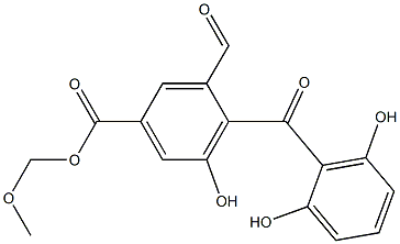 3-Formyl-5-hydroxy-4-(2,6-dihydroxybenzoyl)benzoic acid (methoxymethyl) ester 结构式