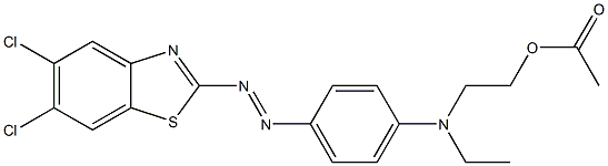 2-[4-[N-(2-Acetoxyethyl)-N-ethylamino]phenylazo]-5,6-dichlorobenzothiazole 结构式