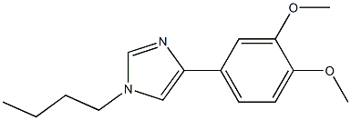 1-Butyl-4-(3,4-dimethoxyphenyl)-1H-imidazole 结构式