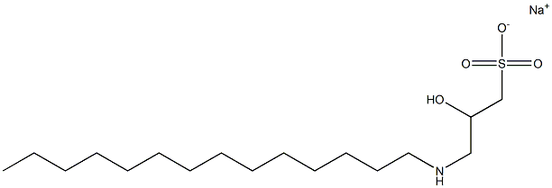 2-Hydroxy-3-tetradecylamino-1-propanesulfonic acid sodium salt 结构式