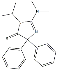1-Isopropyl-2-dimethylamino-4,4-diphenyl-2-imidazoline-5-thione 结构式