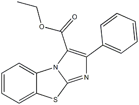 2-Phenylimidazo[2,1-b]benzothiazole-3-carboxylic acid ethyl ester 结构式