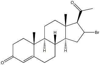 16-Bromopregn-4-ene-3,20-dione 结构式