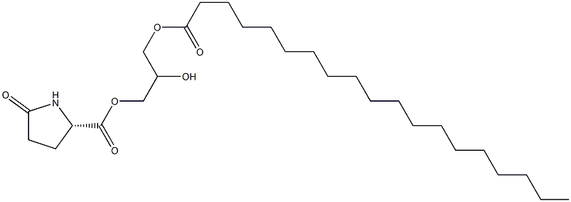 1-[(L-Pyroglutamoyl)oxy]-2,3-propanediol 3-nonadecanoate 结构式