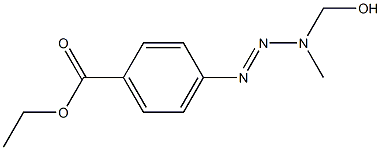 4-(3-Methyl-3-hydroxymethyltriazen-1-yl)benzoic acid ethyl ester 结构式