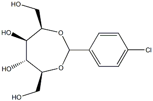 2-O,5-O-(4-Chlorobenzylidene)-L-glucitol 结构式