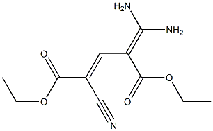 2-Cyano-4-diaminomethylene-2-pentenedioic acid diethyl ester 结构式