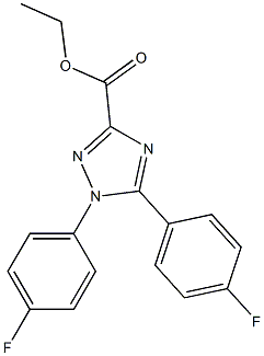 1,5-Bis(4-fluorophenyl)-1H-1,2,4-triazole-3-carboxylic acid ethyl ester 结构式