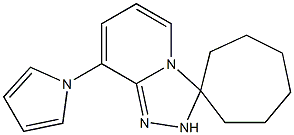 8-(1H-Pyrrol-1-yl)spiro[1,2,4-triazolo[4,3-a]pyridine-3(2H),1'-cycloheptane] 结构式