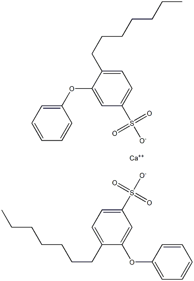 Bis(4-heptyl-3-phenoxybenzenesulfonic acid)calcium salt 结构式