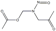Acetic acid N-nitroso-N-(2-oxopropyl)aminomethyl ester 结构式
