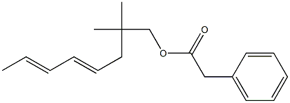 Phenylacetic acid 2,2-dimethyl-4,6-octadienyl ester 结构式