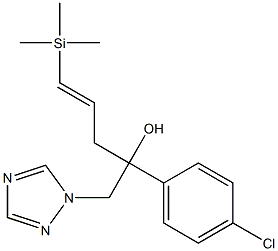 1-(4-Chlorophenyl)-1-[(E)-3-(trimethylsilyl)-2-propenyl]-2-(1H-1,2,4-triazol-1-yl)ethanol 结构式