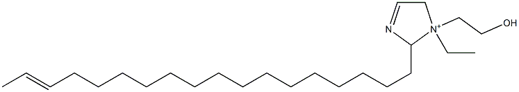 1-Ethyl-1-(2-hydroxyethyl)-2-(16-octadecenyl)-3-imidazoline-1-ium 结构式