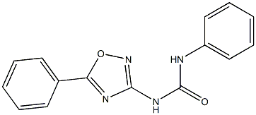 1-(5-Phenyl-1,2,4-oxadiazol-3-yl)-3-(phenyl)urea 结构式