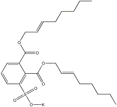 3-(Potassiosulfo)phthalic acid di(2-octenyl) ester 结构式