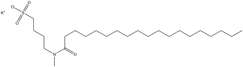 4-[N-(1-Oxononadecyl)-N-methylamino]-1-butanesulfonic acid potassium salt 结构式