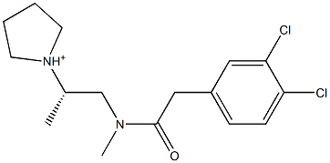 1-[(S)-2-[N-(3,4-Dichlorophenylacetyl)-N-methylamino]-1-methylethyl]pyrrolidinium 结构式