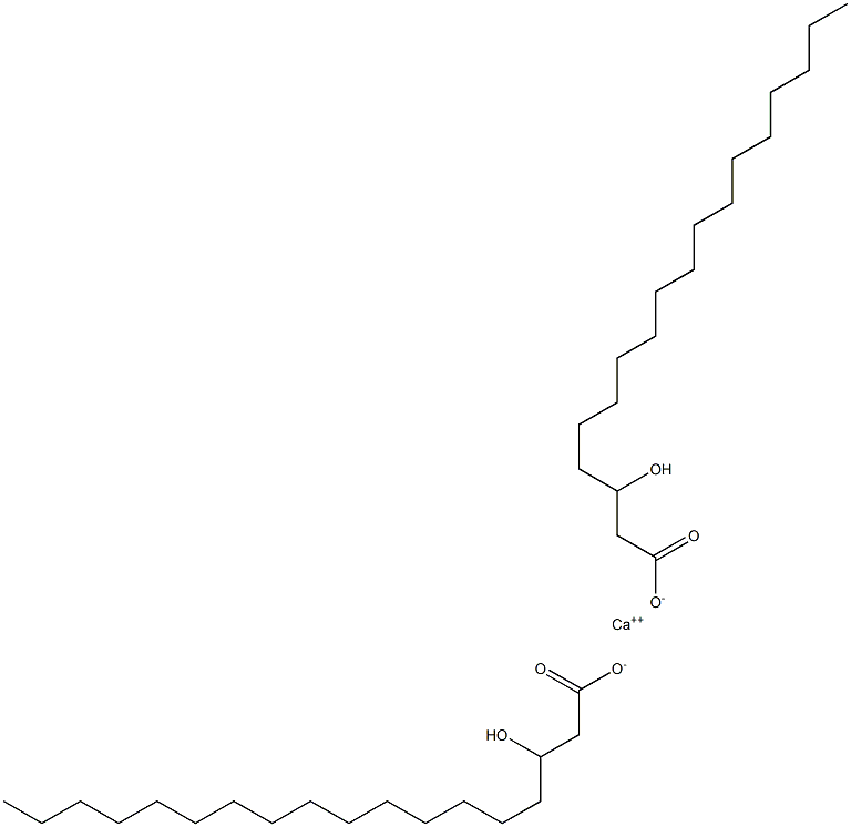 Bis(3-hydroxyoctadecanoic acid)calcium salt 结构式