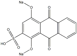 1,4-Di(sodiooxy)-9,10-dihydro-9,10-dioxoanthracene-2-sulfonic acid 结构式