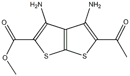 5-Acetyl-3,4-diaminothieno[2,3-b]thiophene-2-carboxylic acid methyl ester 结构式