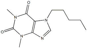 1,3-Dimethyl-7-amylxanthine 结构式