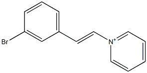1-[2-(3-Bromophenyl)ethenyl]pyridinium 结构式