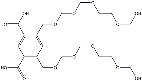 4,6-Bis(10-hydroxy-2,4,6,9-tetraoxadecan-1-yl)isophthalic acid 结构式