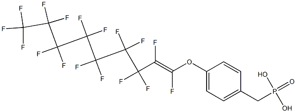 4-(Heptadecafluorononenyloxy)benzylphosphonic acid 结构式