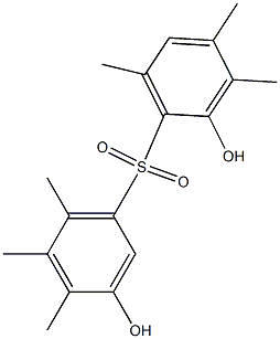 2,3'-Dihydroxy-3,4,4',5',6,6'-hexamethyl[sulfonylbisbenzene] 结构式