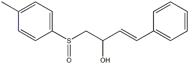 (E)-1-(p-Tolylsulfinyl)-4-phenyl-3-buten-2-ol 结构式