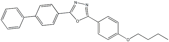 4-[5-(4-Butoxyphenyl)-1,3,4-oxadiazol-2-yl]-1,1'-biphenyl 结构式