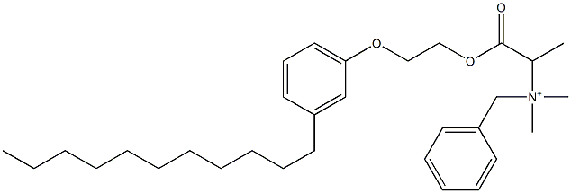 N,N-Dimethyl-N-benzyl-N-[1-[[2-(3-undecylphenyloxy)ethyl]oxycarbonyl]ethyl]aminium 结构式