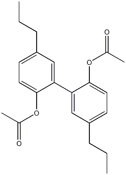 2-Acetoxy-2'-acetoxy-5,5'-dipropyl-1,1'-biphenyl 结构式