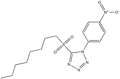 Octyl 1-(4-nitrophenyl)-1H-tetrazol-5-yl sulfone 结构式