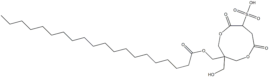 Icosanoic acid [1-(hydroxymethyl)-4,7-dioxo-6-sulfo-3,8-dioxacyclononan-1-yl]methyl ester 结构式